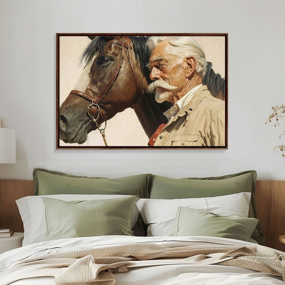 Wild West Cowboy Painting Western Decor Southwestern Wall Art Modern Design Painting Southern Home Art Ranch Wall Art
