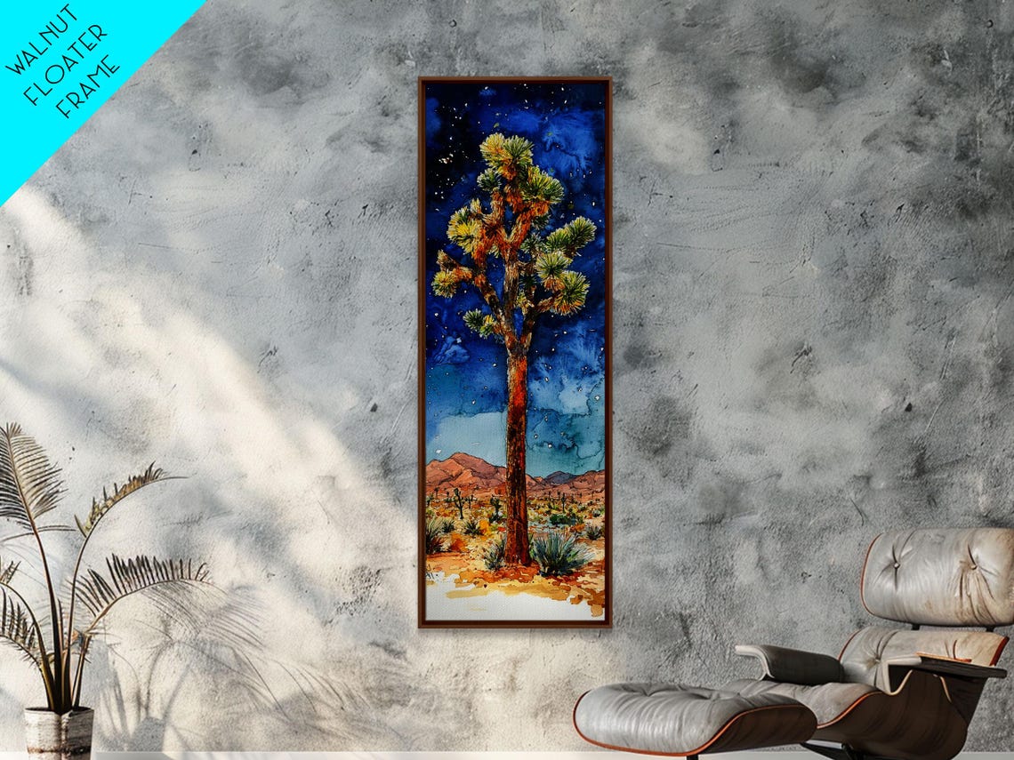 Joshua Tree Starry Night Sky Desert Watercolor California Poster - Image 6