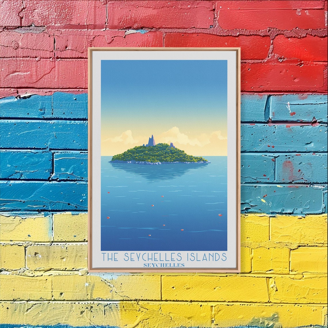 The Seychelles Islands Tropical Island Sunset Ocean View Poster - Image 4
