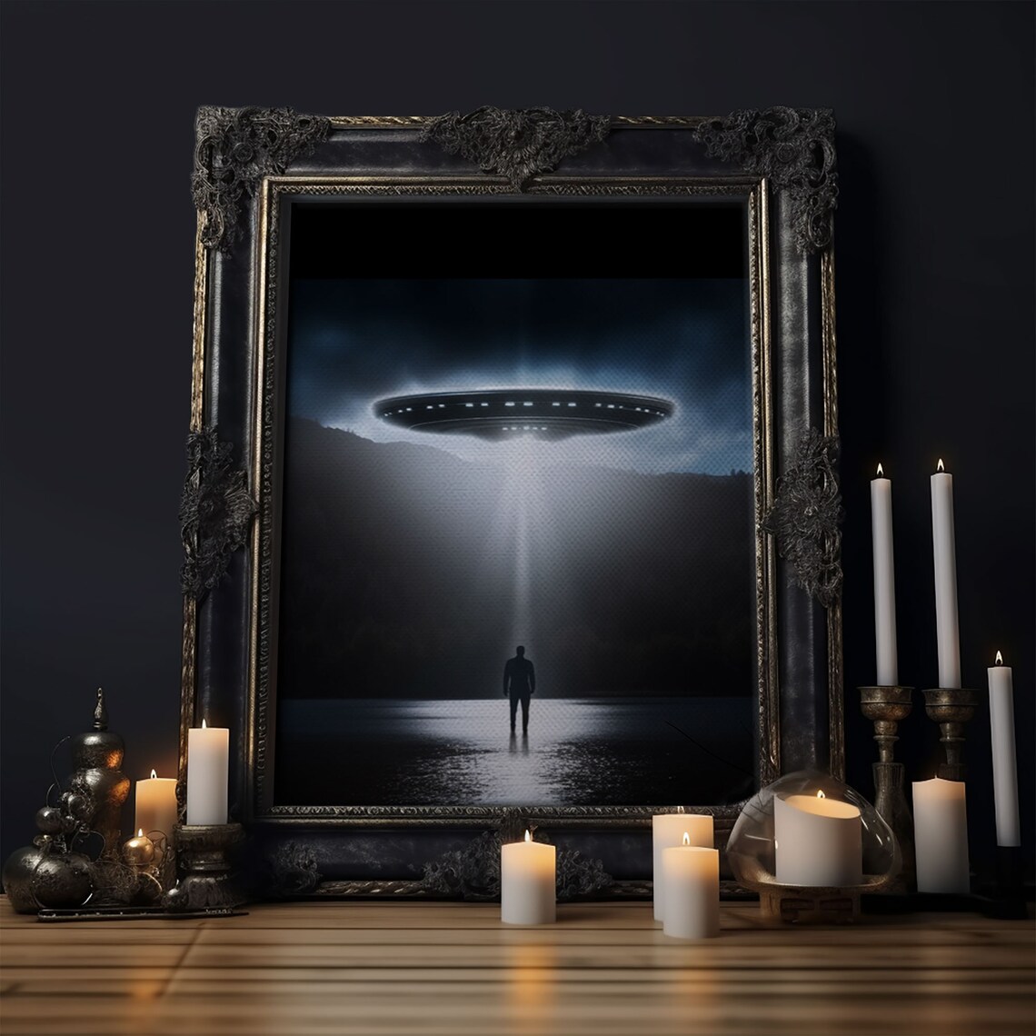 The Encounter, Sci-Fi UFO Photography Art Print