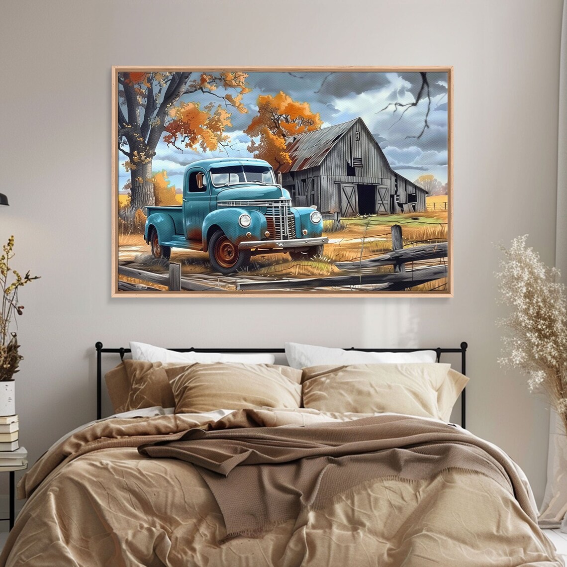 Old Rusty Truck Vintage Farmhouse Wall Art Print - Image 2