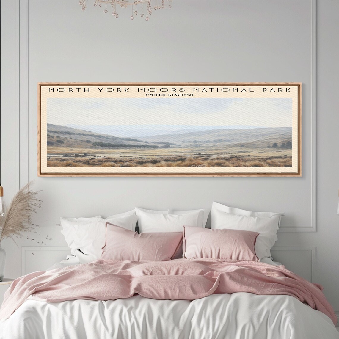 North York Moors UK Rolling Heather Moorland Hills Retro Travel Poster - Image 2
