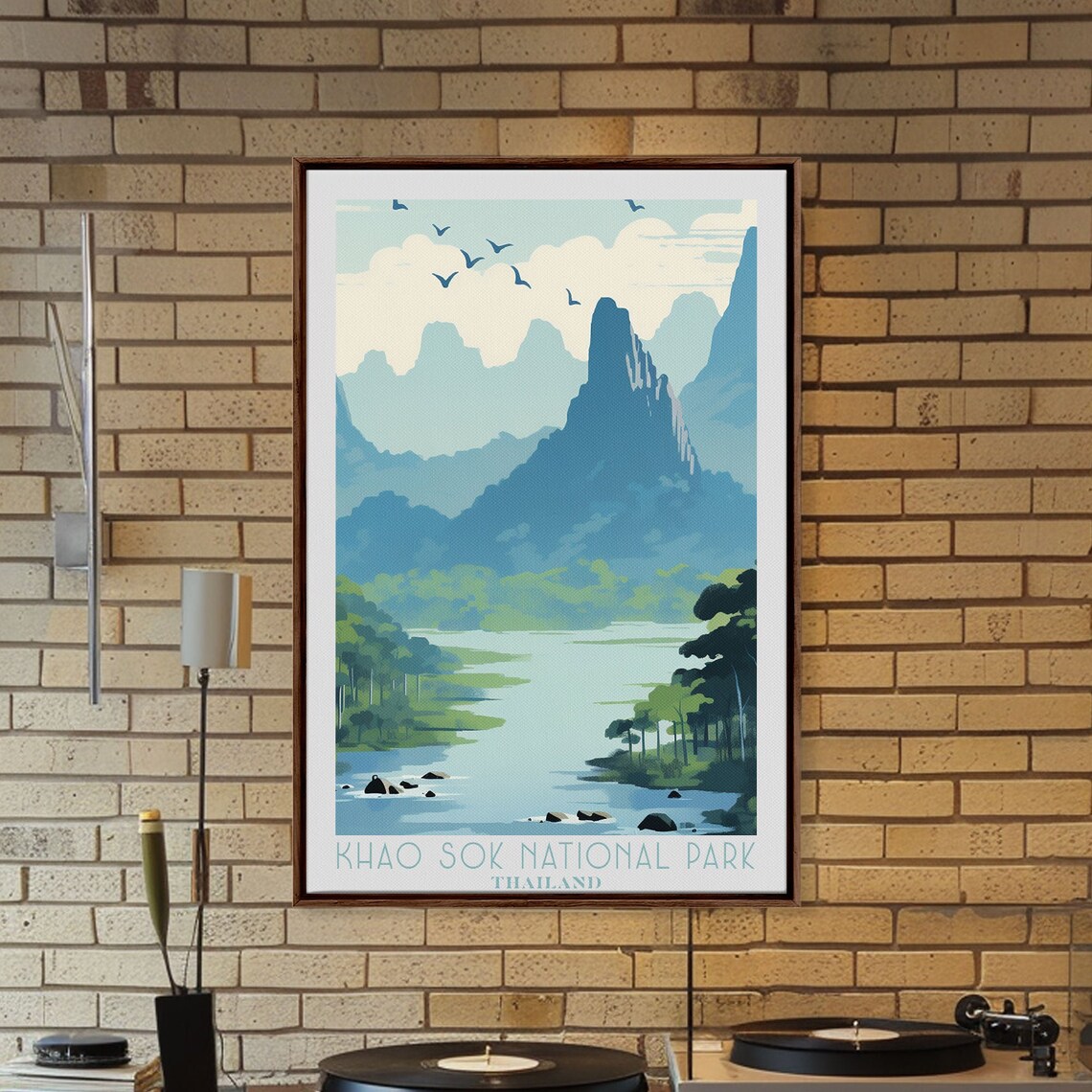 Khao Sok National Park Thailand Karst Peaks River View Travel Poster