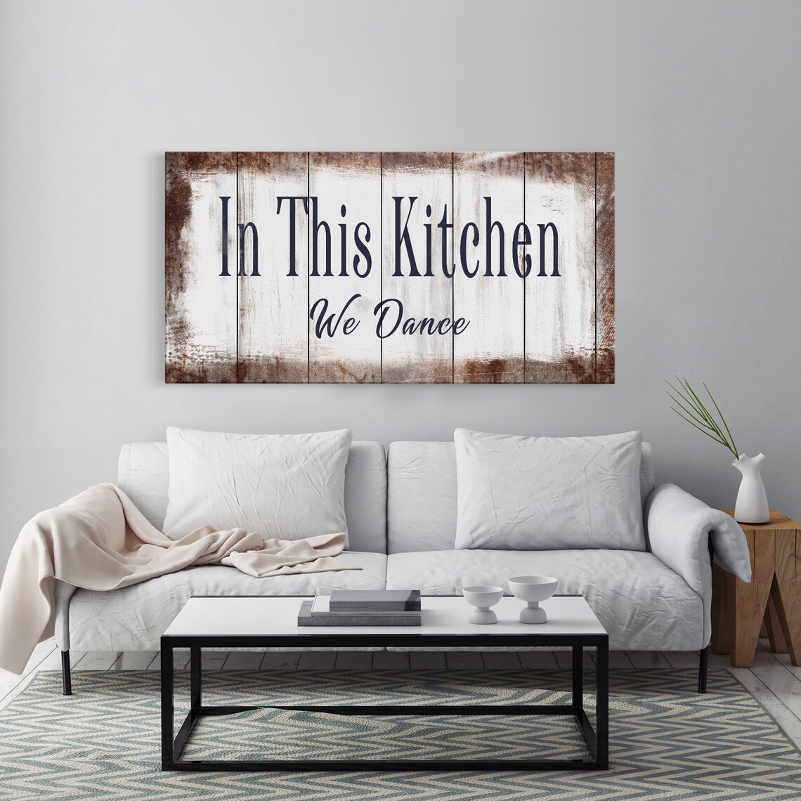 In This Kitchen We Dance Sign, Modern Farmhouse Wall Art - Image 5