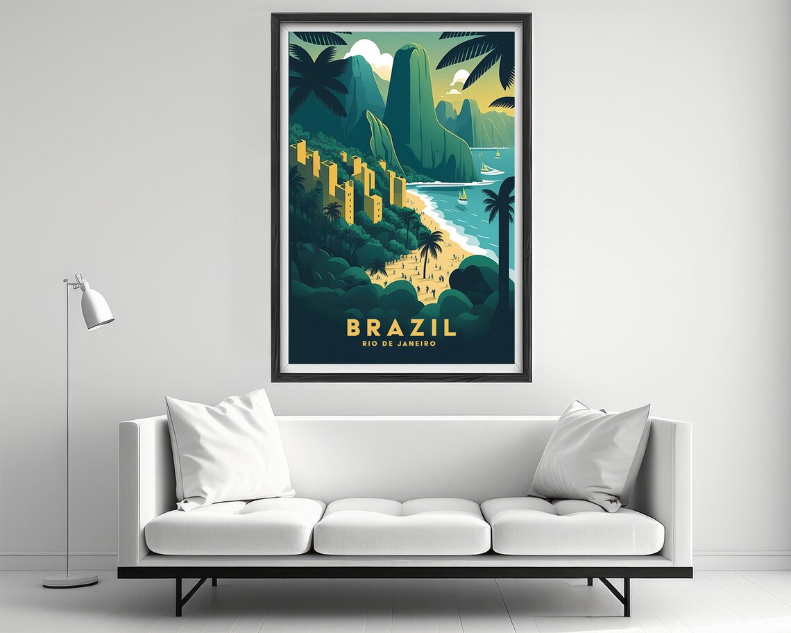 Brazil Rio Travel Poster, Rio De Janeiro Art Print - Image 2