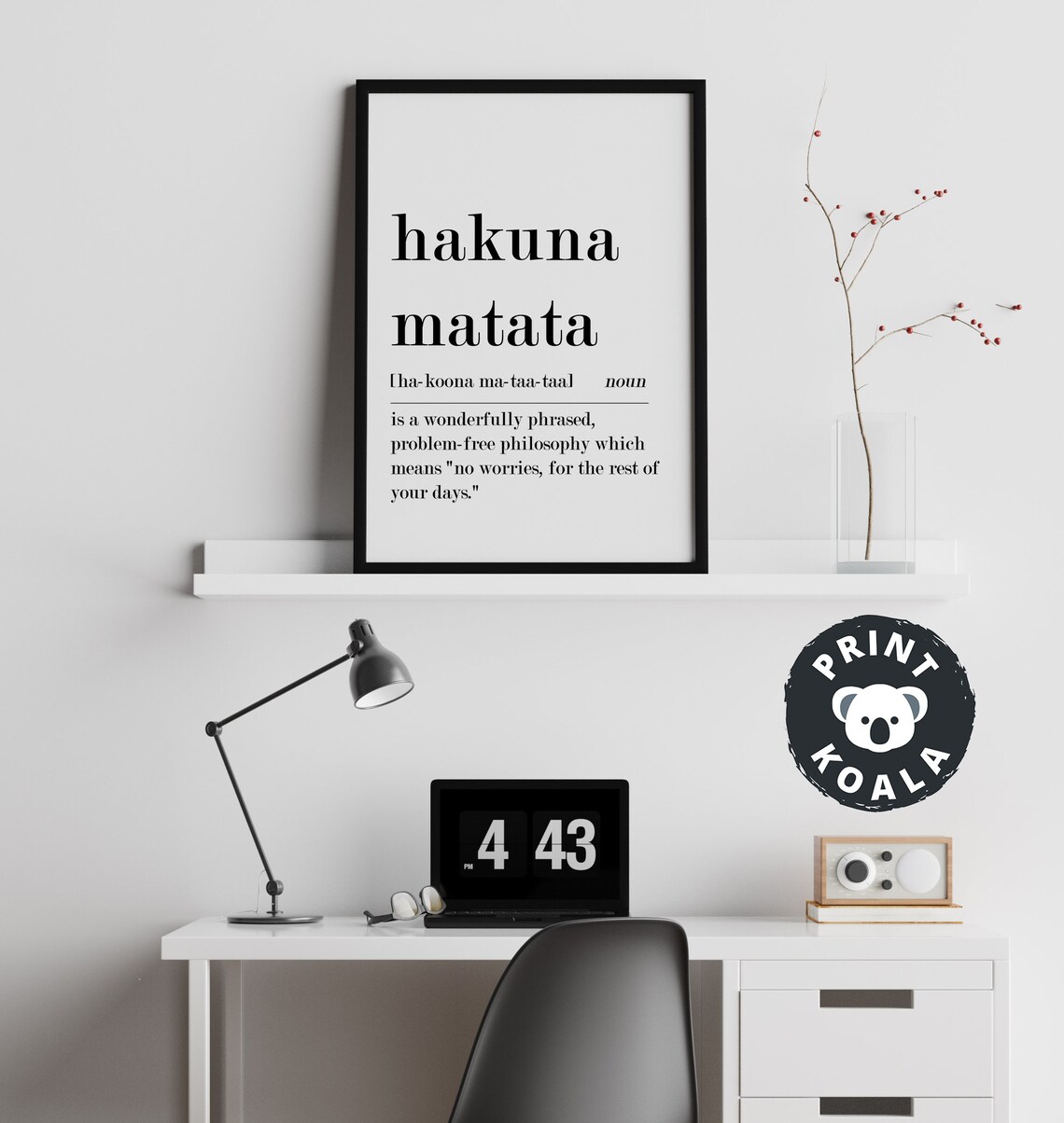 Hakuna Matata Definition, Modern Typography Art - Image 2