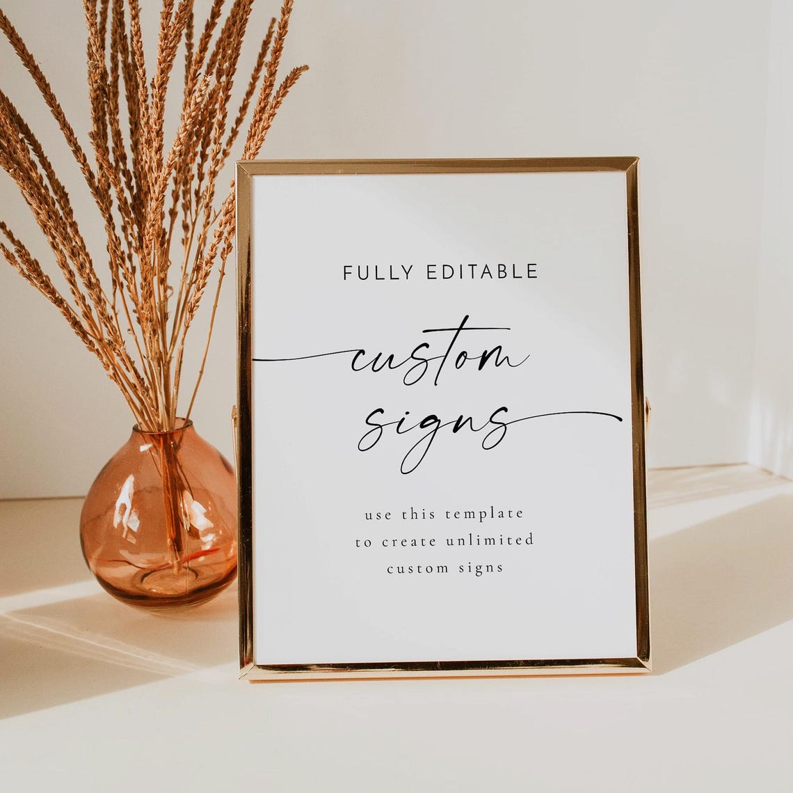 Fully Editable Custom Wedding Signs Template Printable Poster