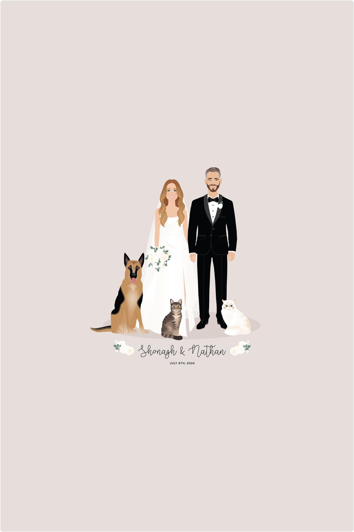 Wedding Guest Book Alternative Personalized Wedding Couple Art Print Or For Guest Signatures Custom Wedding Keepsake - Image 2