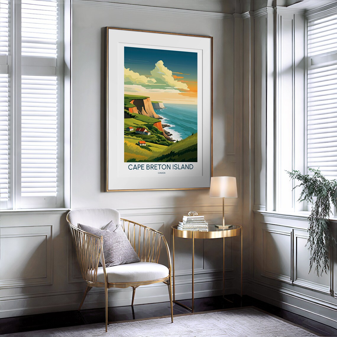 Cape Breton Island Canada Coastal Cliffs Scenic Travel Poster - Image 2