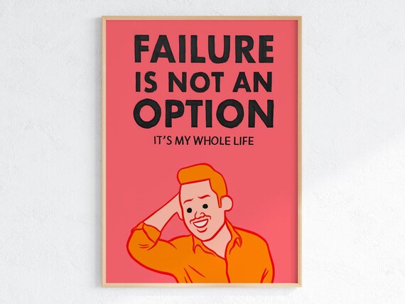 Joan Cornella Failure Quirky Art Print Unique Gift Idea Humorous Decor Playful Wall Art Absurd Illustration Funny Art Prints