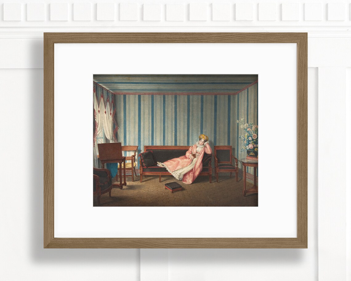 Vintage Woman Reading Portrait Art Print, Classic - Image 2