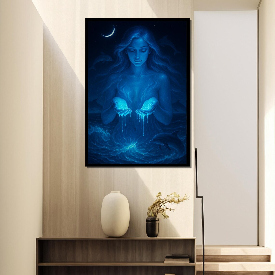 Gothic Skeleton Family Painting, Candlelit Scene - Image 2