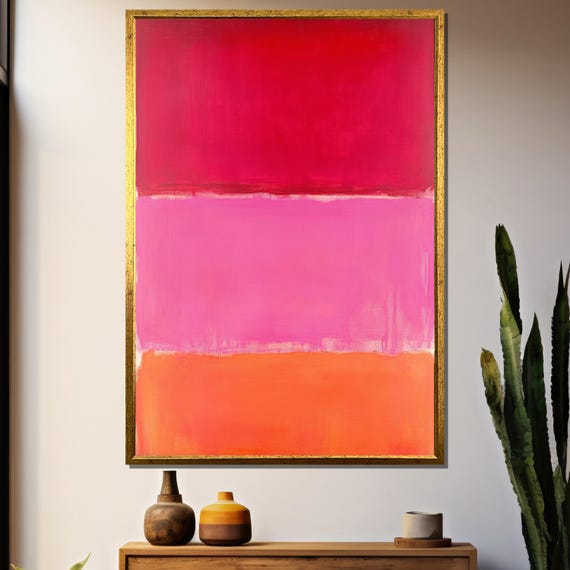 Mark Rothko Painting, Bold Abstract Blocks