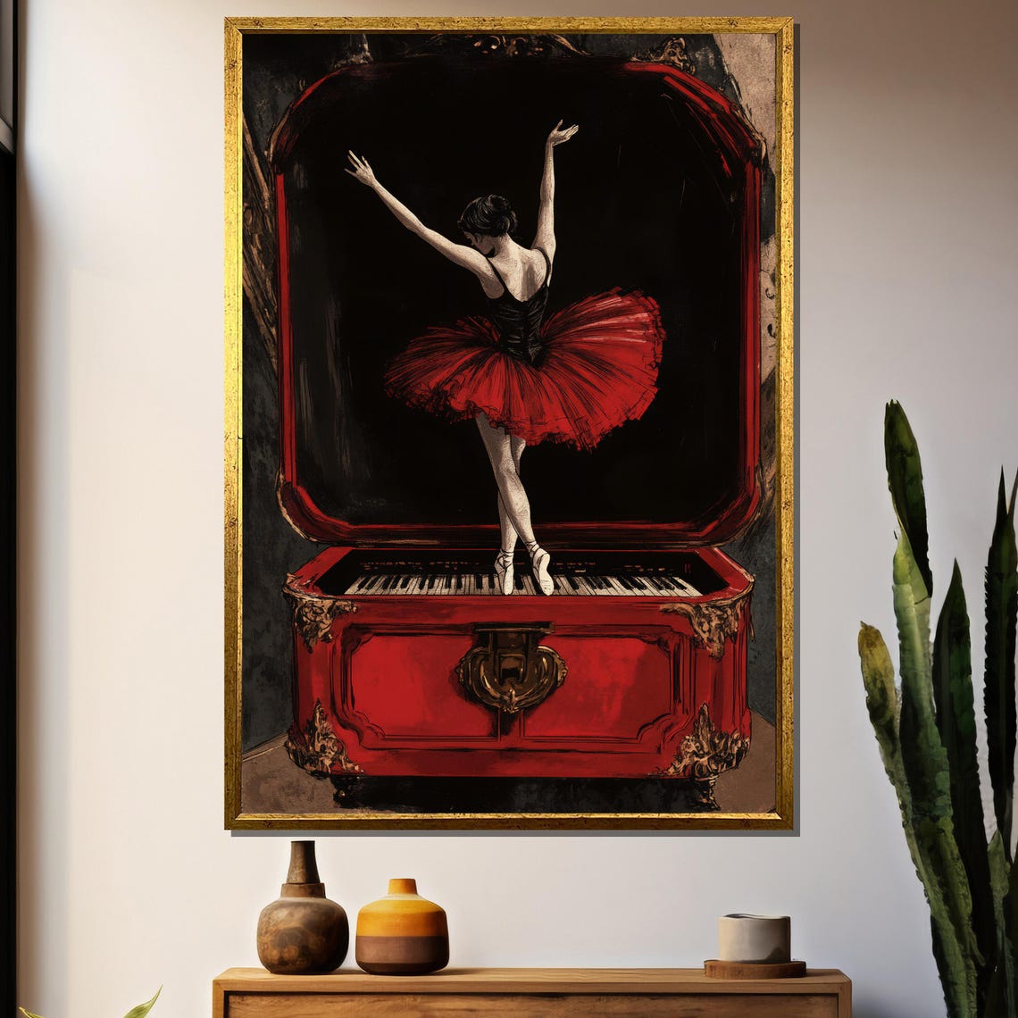 Victorian Music Box Ballerina Art Print