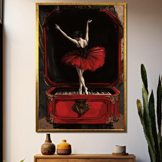 Victorian Music Box Ballerina Art Print