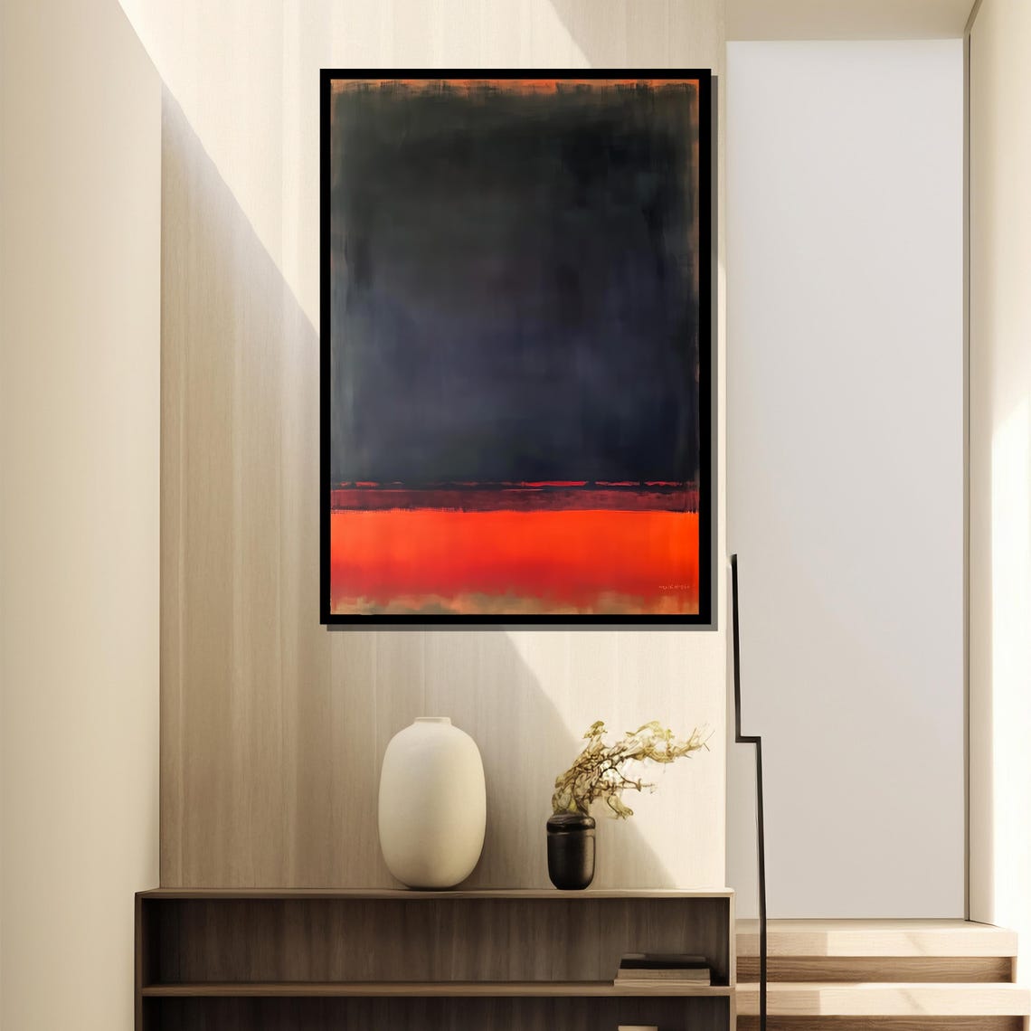 Mark Rothko Abstract Dark Field Art Print - Image 2