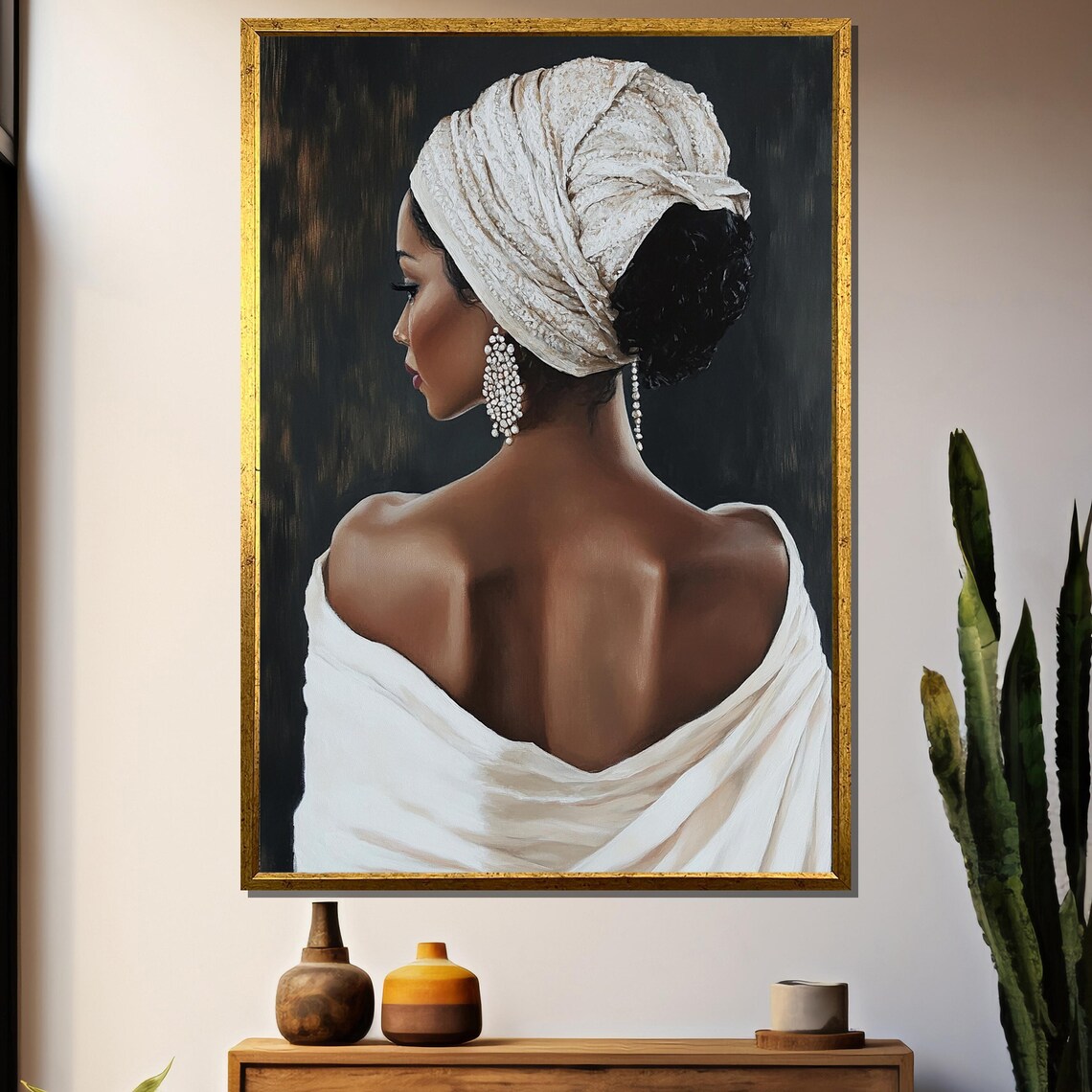 Elegant African Woman, Modern Interiors Gift