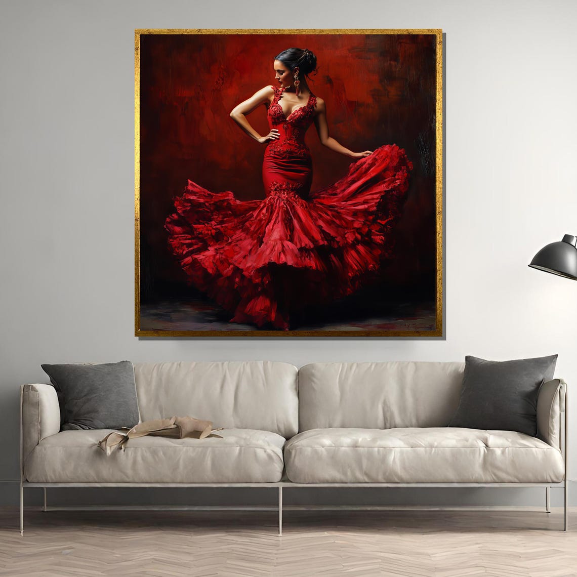 Elegant Flamenco Dancer, Spanish Dance Art Print