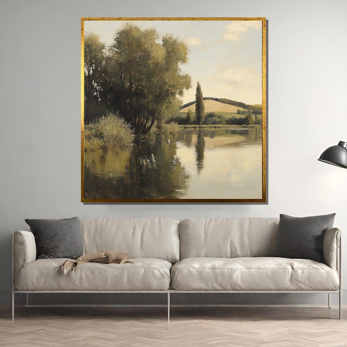 John Constable River Landscape, Serene Countryside Art Print