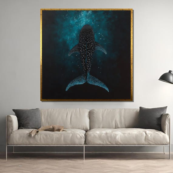 Abstract Whale Shark Deep Sea Art Print