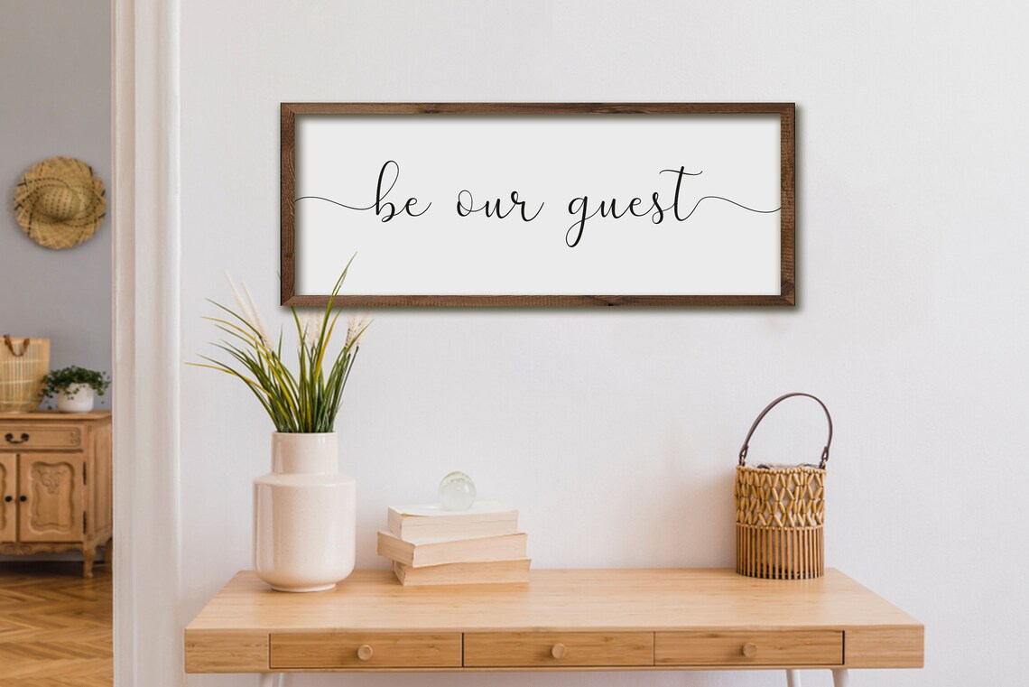 Be Our Guest Guest Bedroom Farmhouse Wall Sign - Image 2