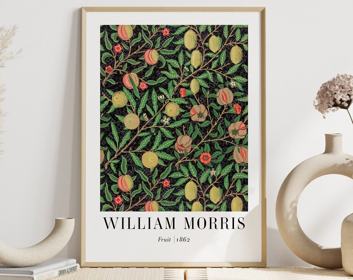 William Morris Fruit 1862 Citrus Botanical Pattern Art Poster
