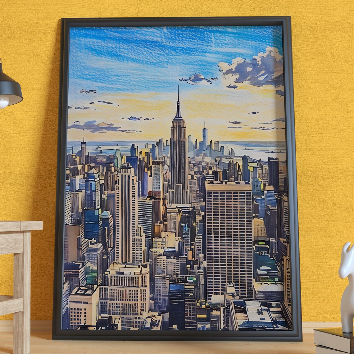 New York Artistic Realism Skyline Sunset View