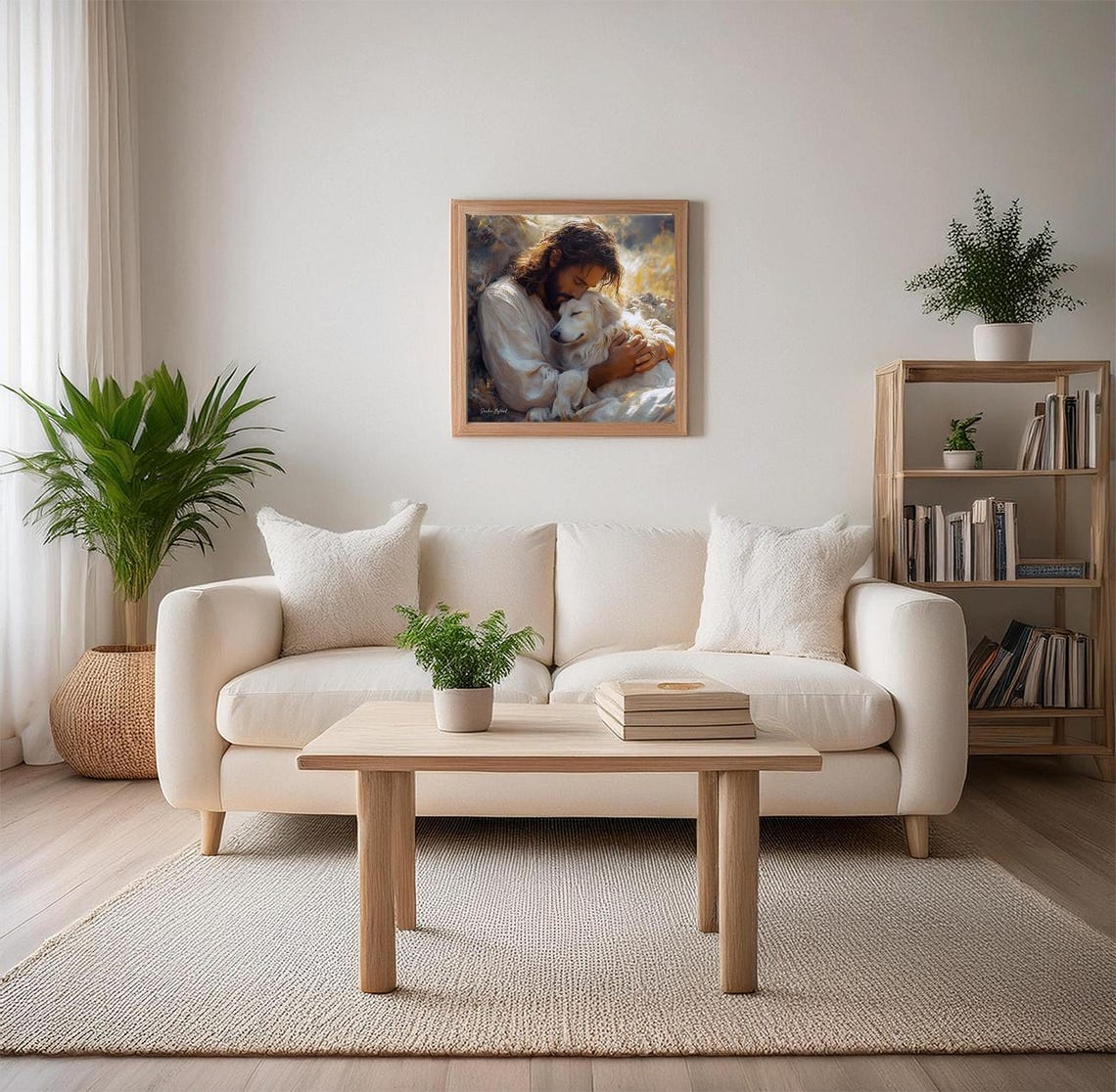 Jesus Dog Blessing, Christian Dog Loss Art - Image 2