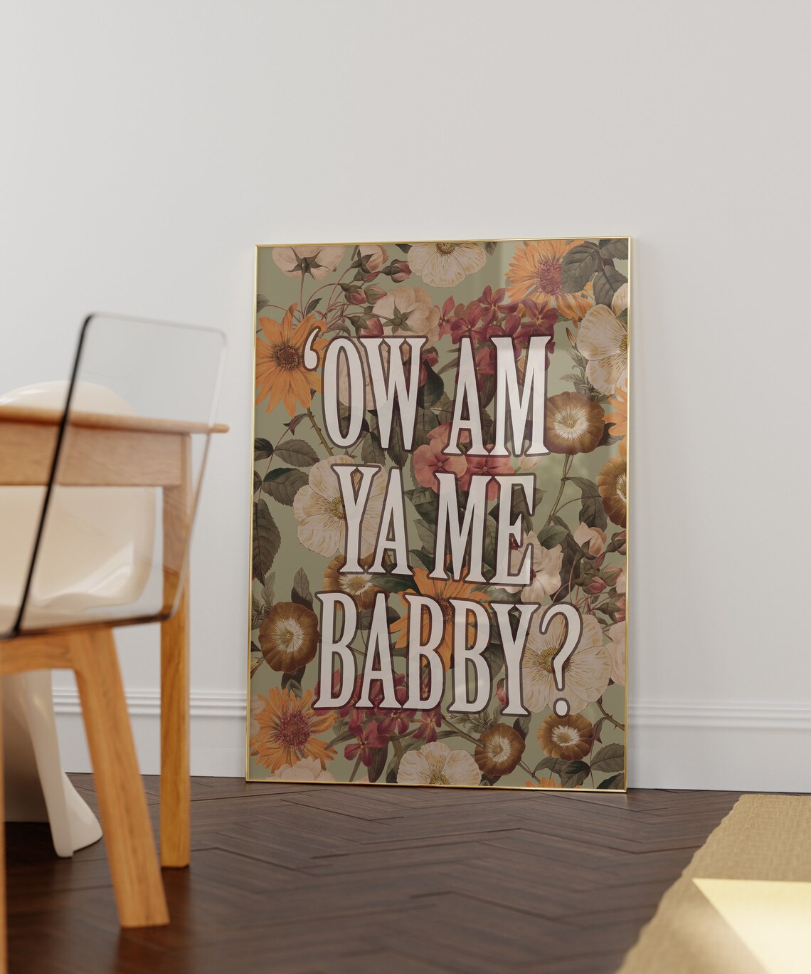 Black Country Slang Ow Am Ya Me Babby Art Print - Image 3