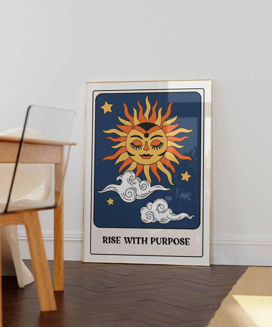 Sun Rise With Purpose Tarot-Style Art Print, Retro - Image 2
