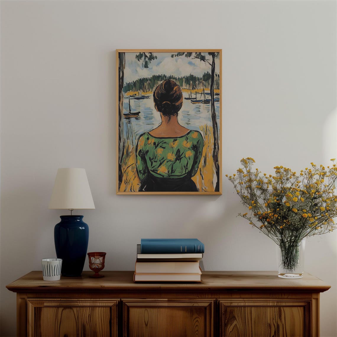 Nature Scene Henri Matisse Print Henri Matisse Style Fauvism Painting Poster Female Viewing Nature Modern Exhibition Art Harbour Boats - Image 4