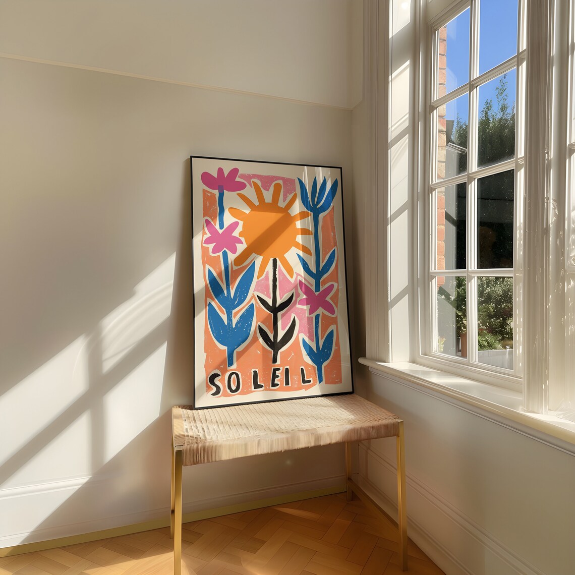 Soleil Retro Sun Art Print, Boho Summer Decor - Image 4