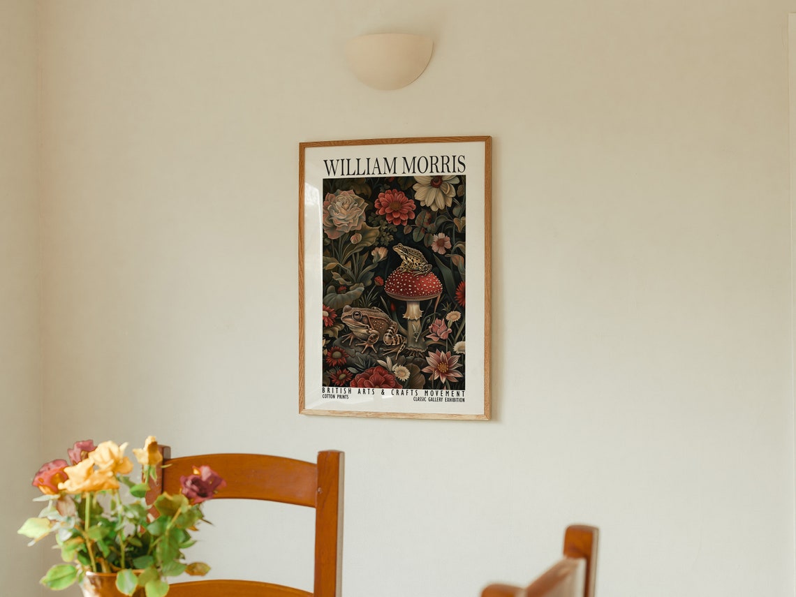 William Morris Frog And Toadstool Botanical Exhibition Poster - Image 4