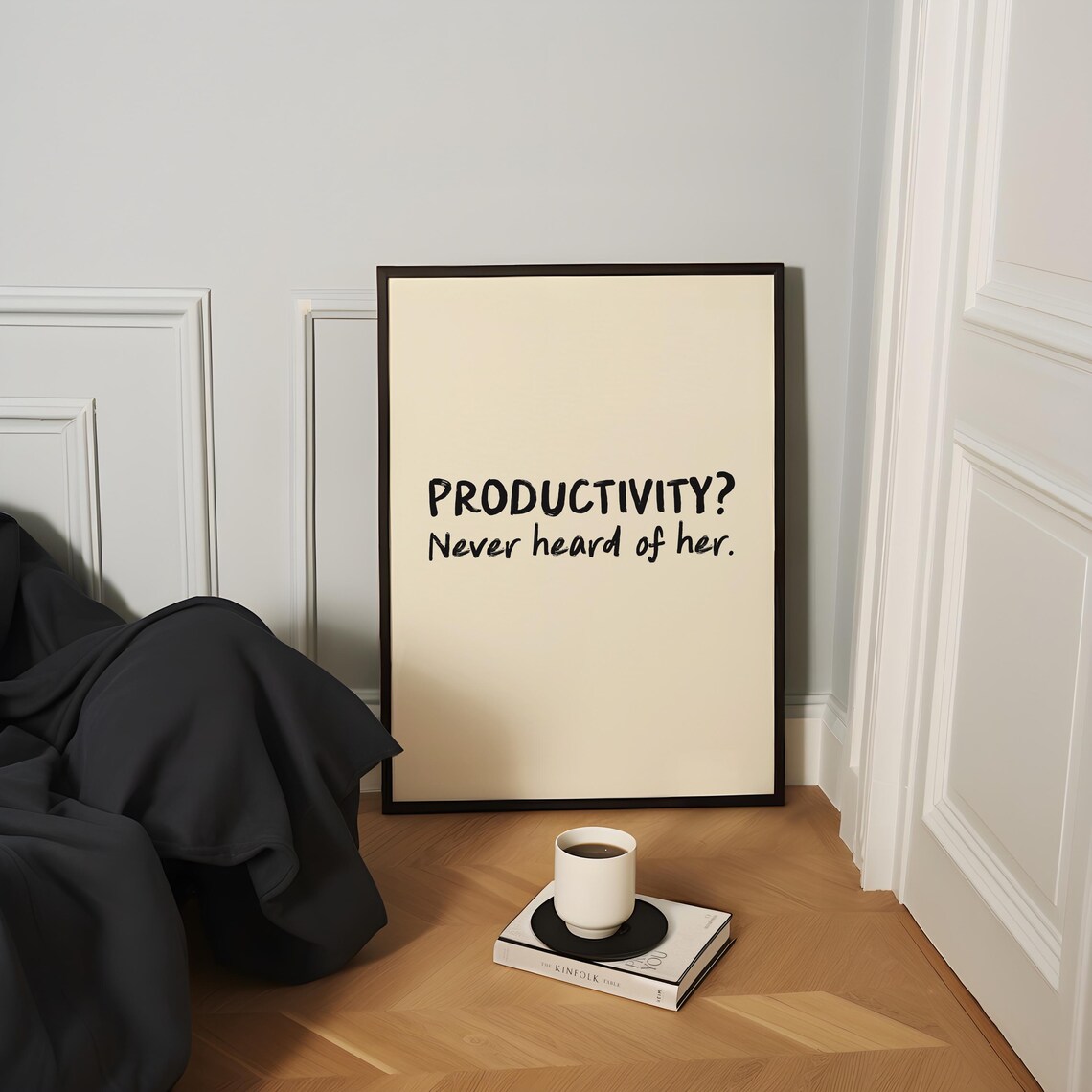 Productivity Never Heard of Her Funny Sarcastic Humor Wall Art - Image 3