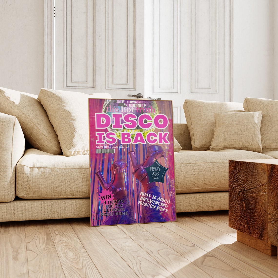 Disco Is Back Magazine Cover November 2022 Edition Retro Party Poster - Image 3