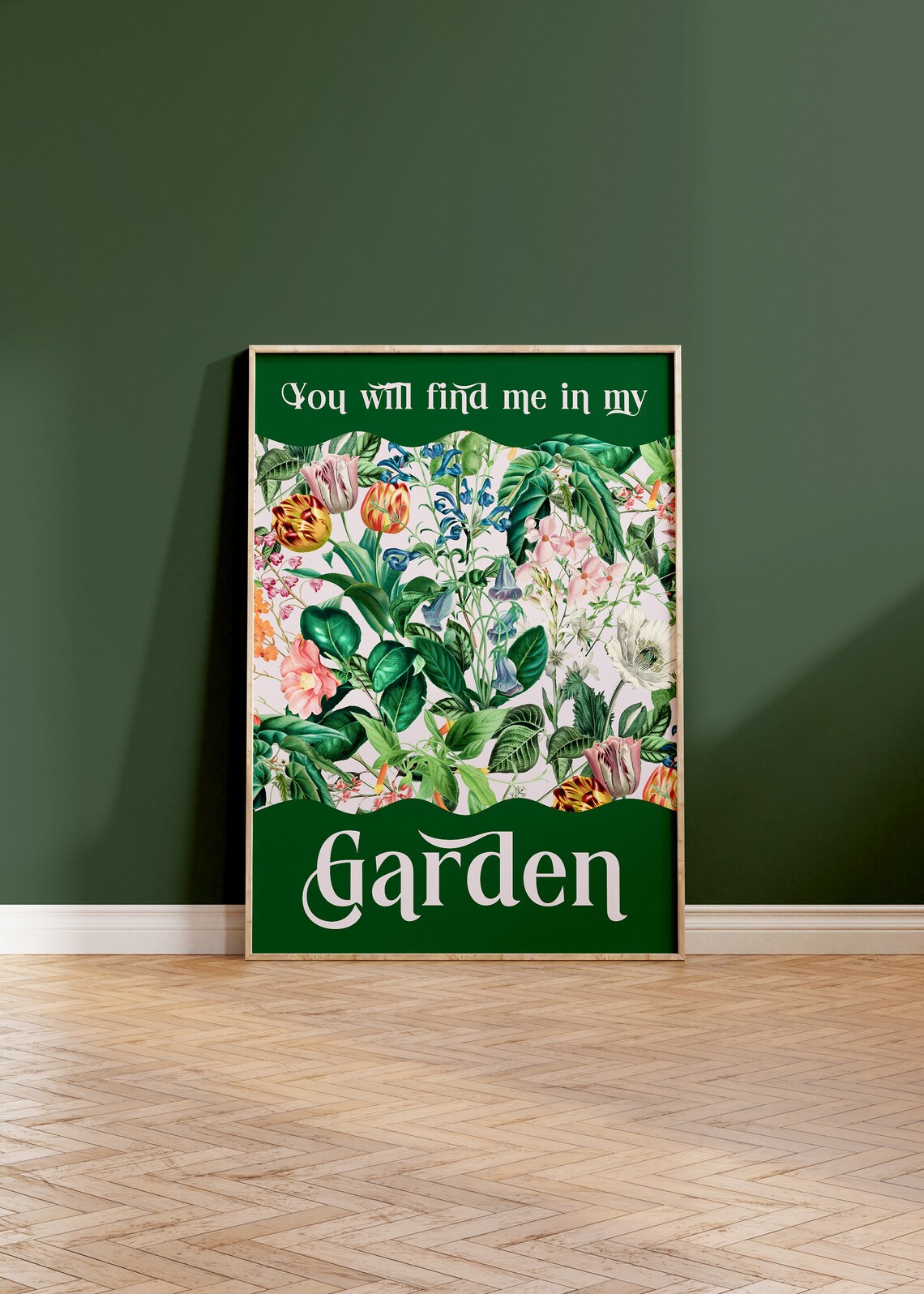 You Will Find Me In My Garden Pink Daisy Vintage Retro Print - Image 2