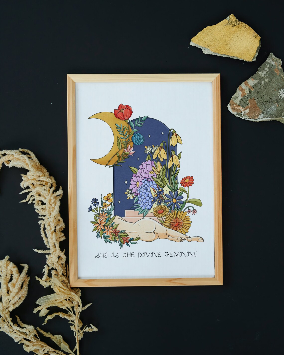 Divine Feminine Celestial Feminism Nude Art Print - Image 2