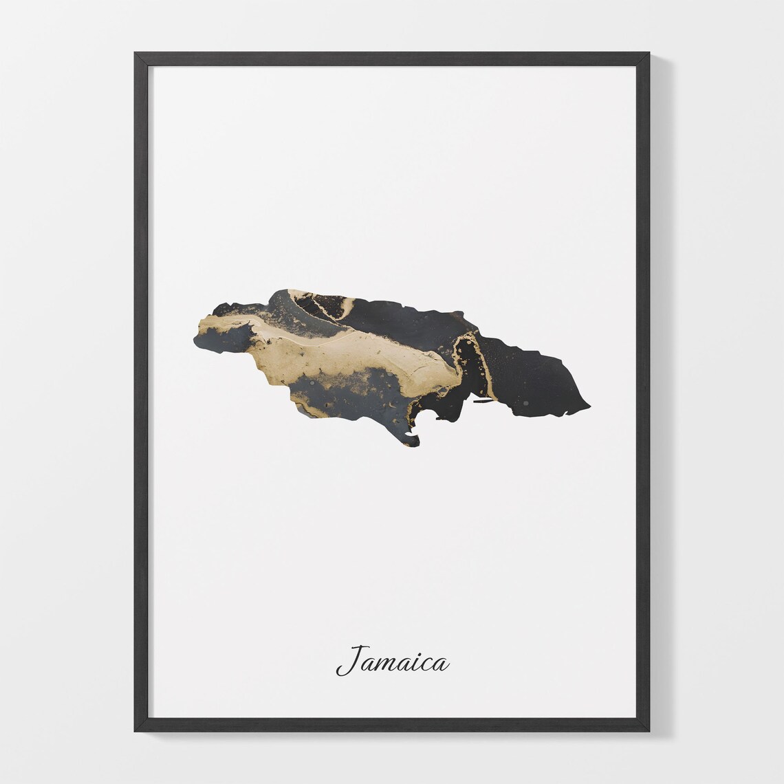 Jamaica Map Elegant Country Art Print