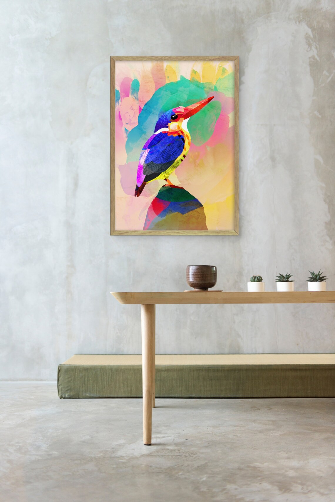 Kingfisher Bird Art Print, Wildlife Wall Art - Image 3