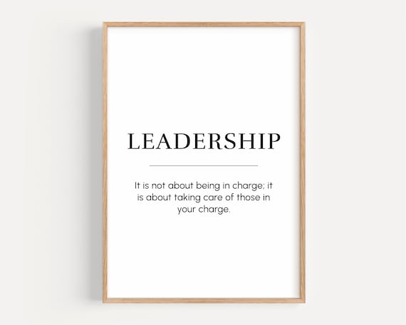 Leadership Meaning Motivational Poster Print, Entrepreneur