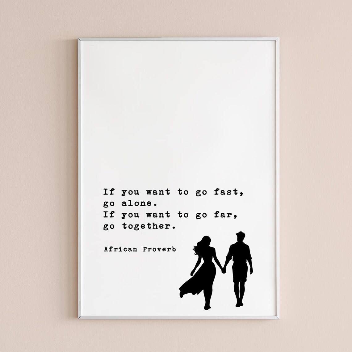 African Proverb Wall Art Print, Valentine's Gift - Image 3