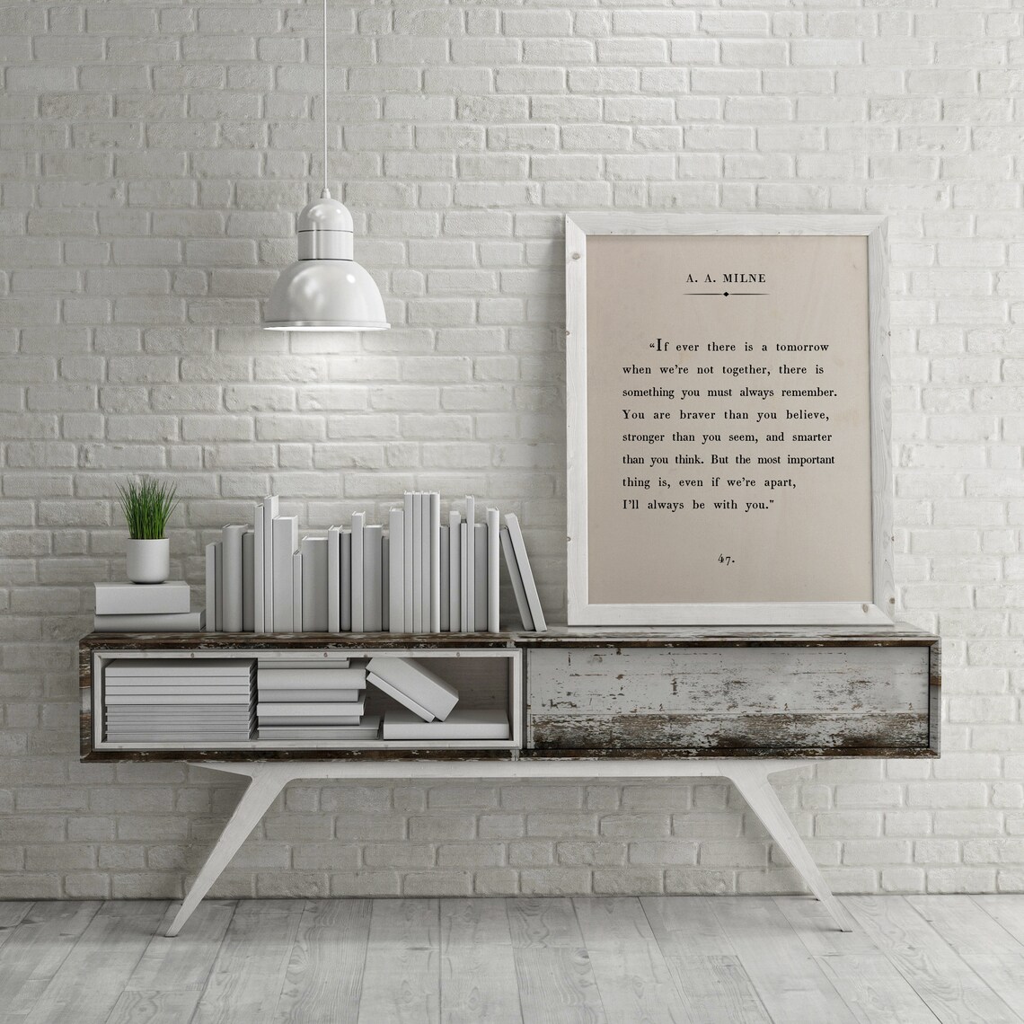 Winnie the Pooh Quote Art Print, Vintage Book Page - Image 2