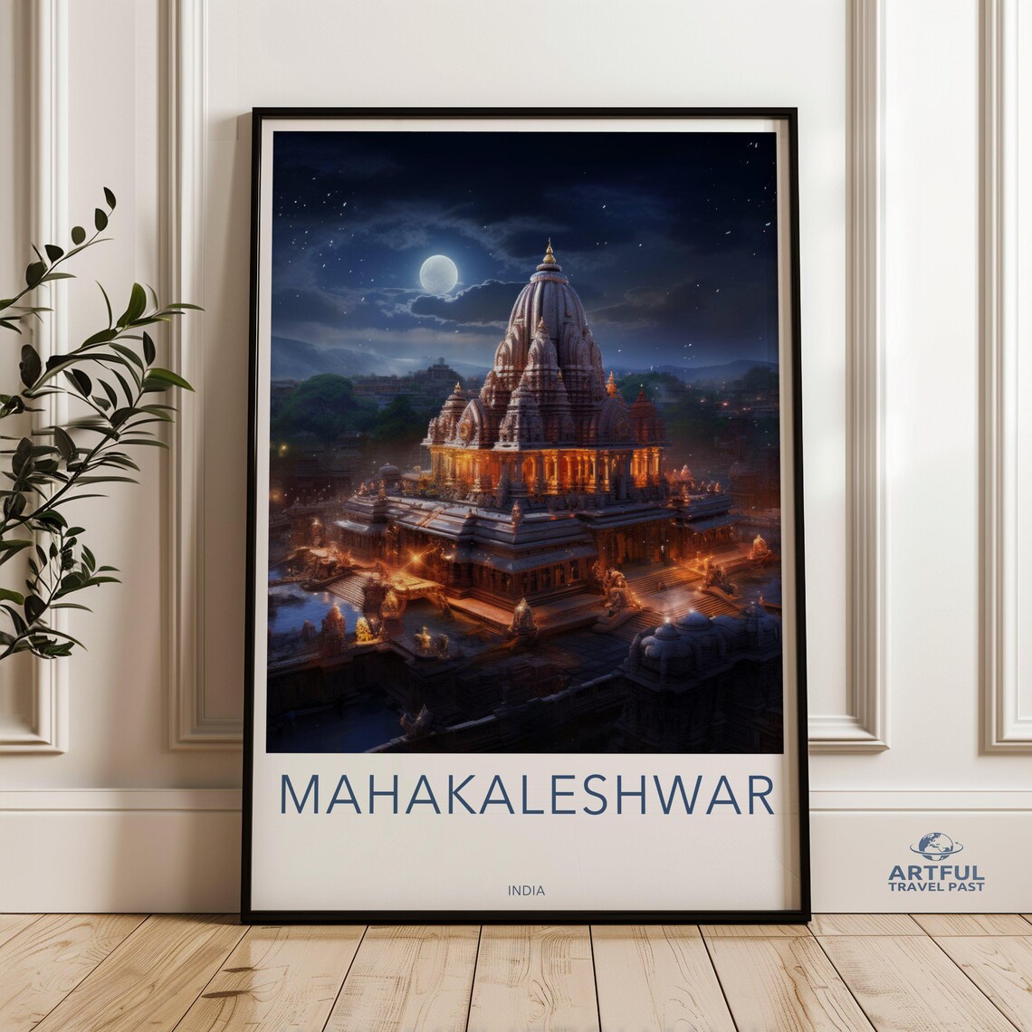 Mahakaleshwar Temple Night View Travel Poster