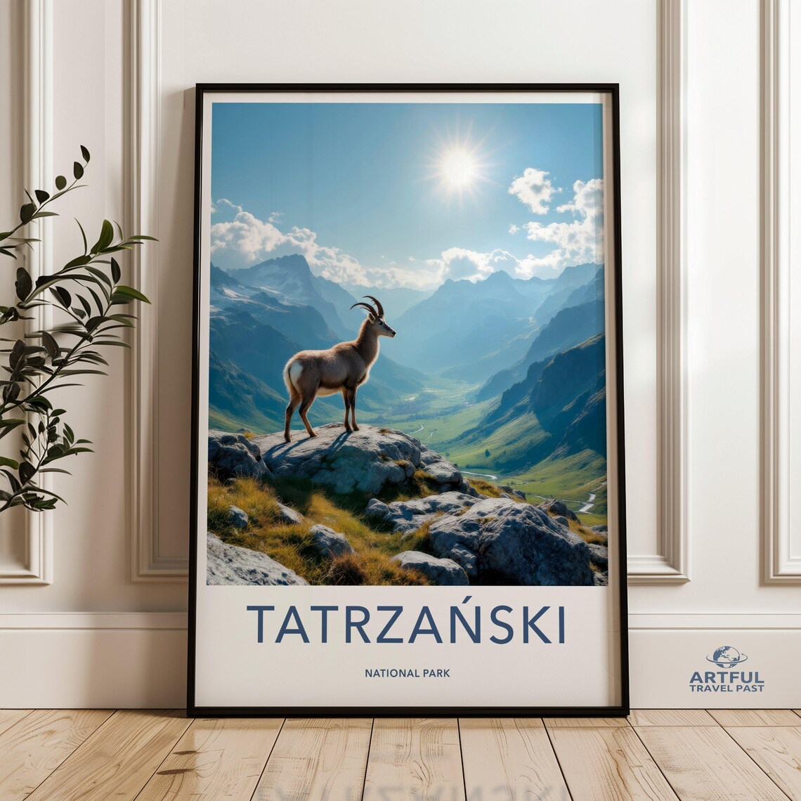 Tatrzanski National Park Mountain Goat on Rocky Peak Travel Poster
