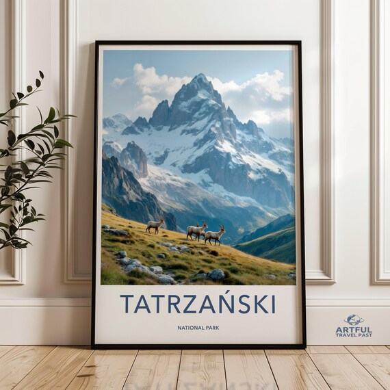 Tatrzanski National Park Ibex Alpine Mountain Peak Travel Poster
