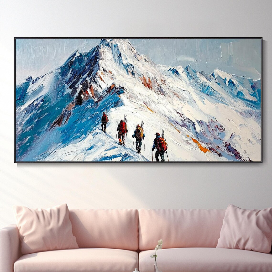 Abstract Mountains Oil Painting Wall Art Print