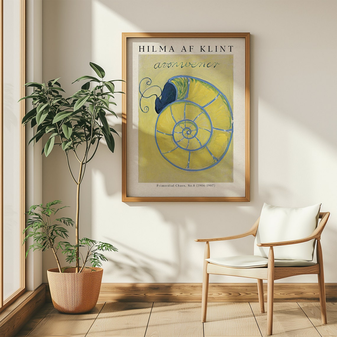 Hilma af Klint Primordial Chaos No 8 Yellow Spiral Abstract Poster - Image 3