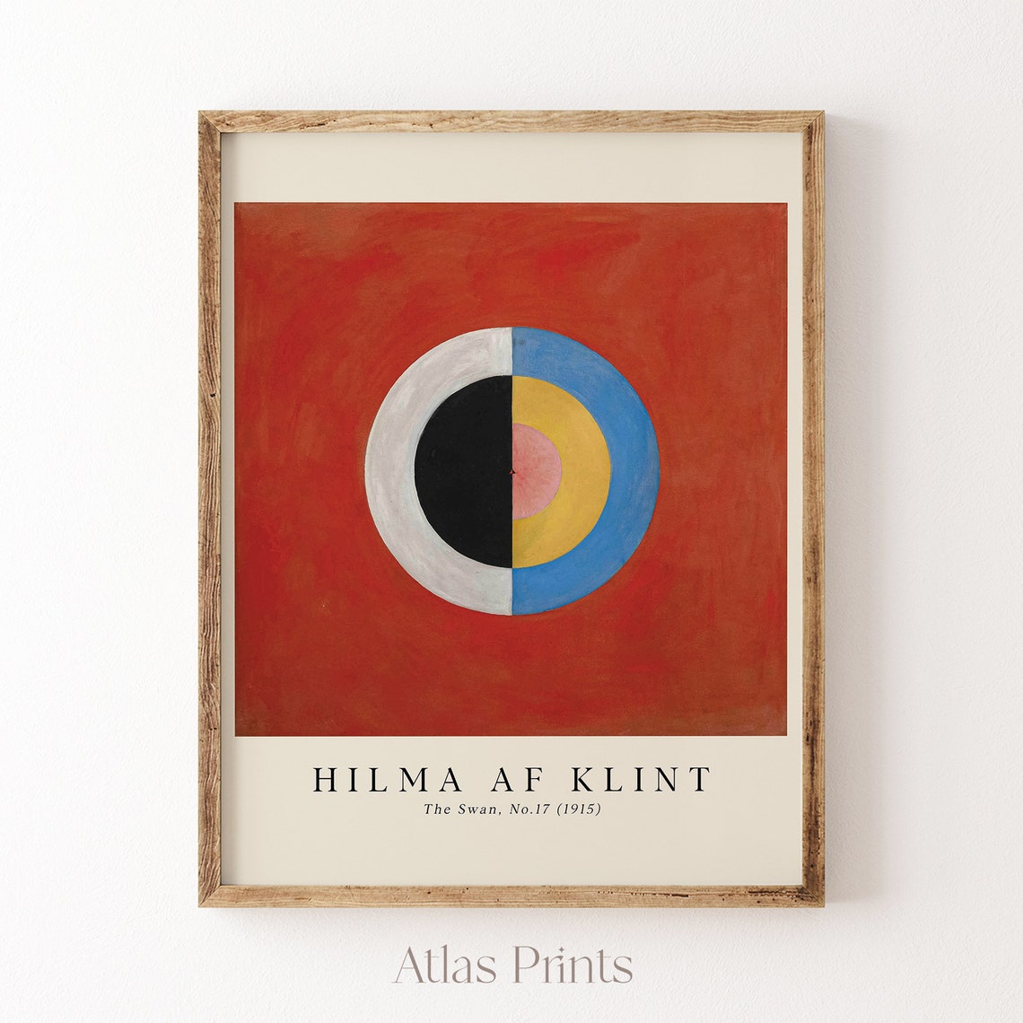 Hilma Af Klint The Swan No 17 1915 Bold Red Circle Abstract Art Poster