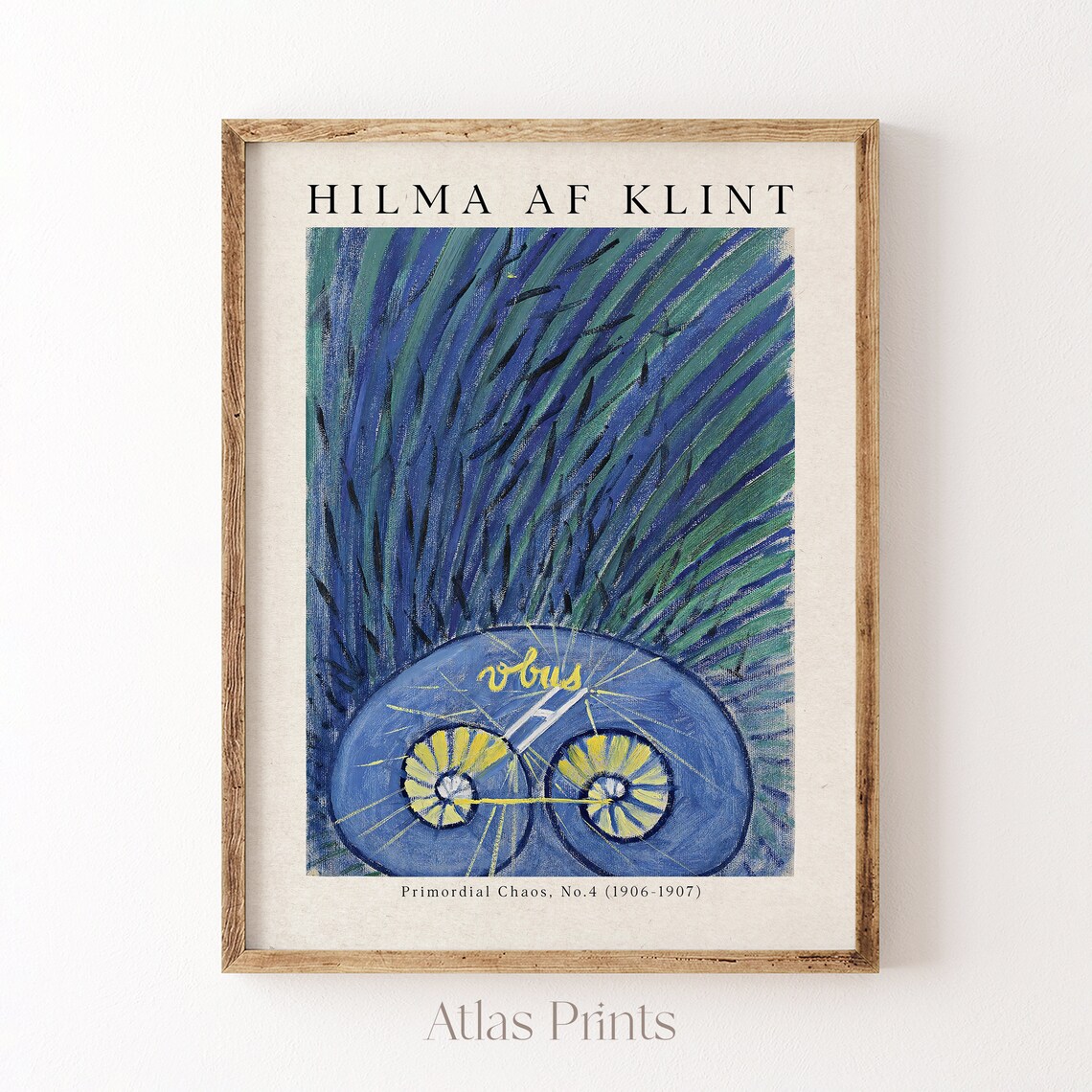 Hilma Af Klint Primordial Chaos No 4 Blue Rays Abstract 1906 Poster