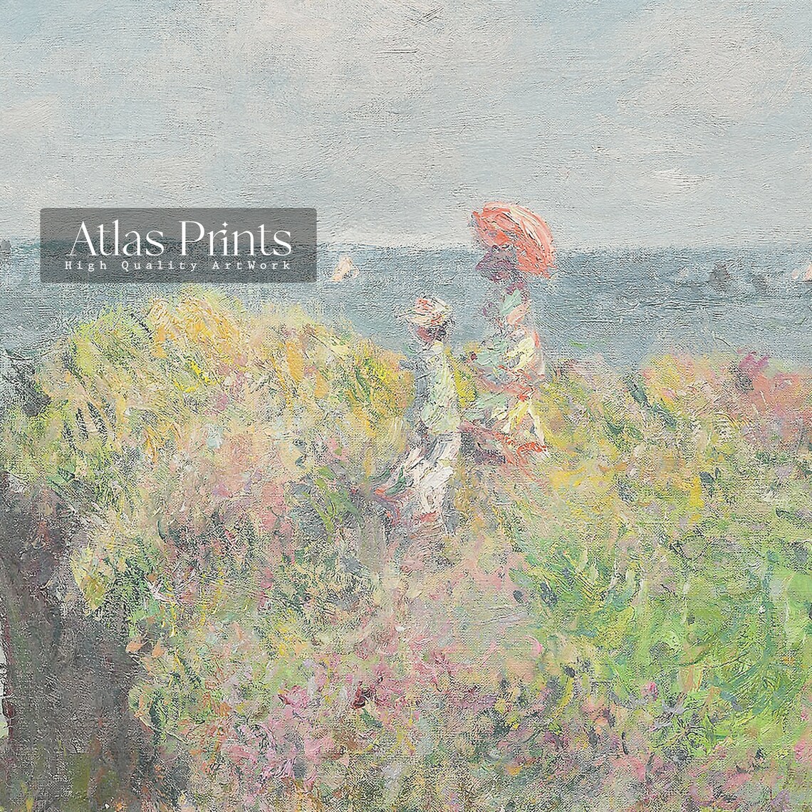 Claude Monet The Cliff Walk At Pourville 1882 Seaside Art Print - Image 2